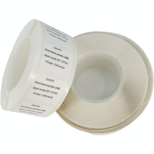 GF-1570G Waterdigte termiese sintetiese papieretikette vir logistieke etikette en versendingsoplossings