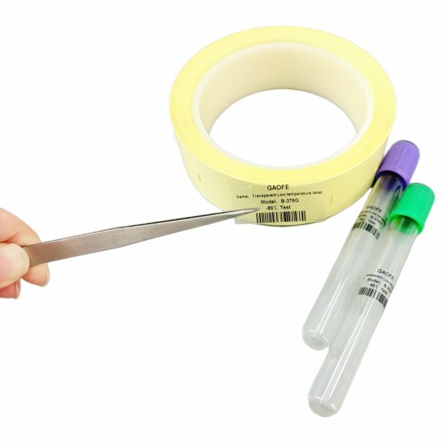 B-376G Etichette per provette criogeniche -80&deg;C Etichette trasparenti resistenti a temperature ultra-basse per biobanche